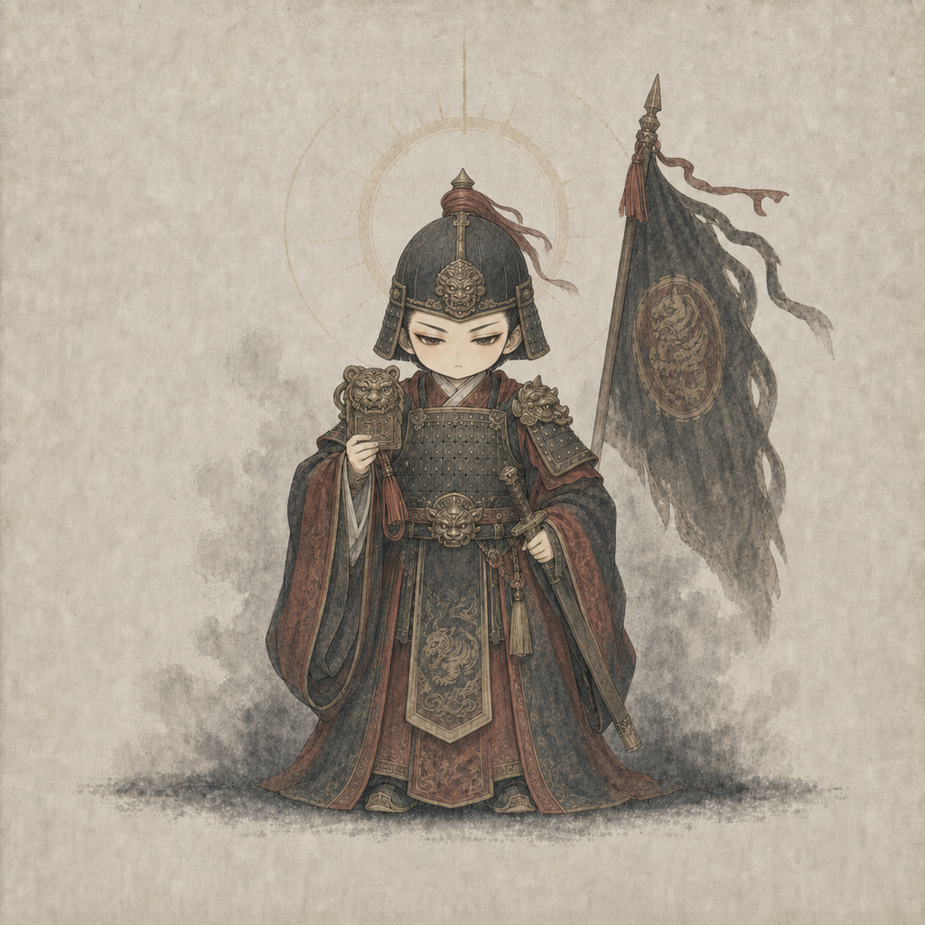 兵部水墨Q版人物图